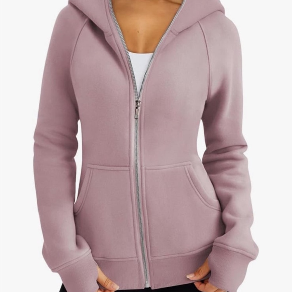Women's Mauve Zip-Up Hoodie